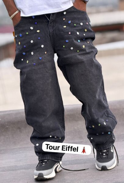 Jean brodé mode urbain