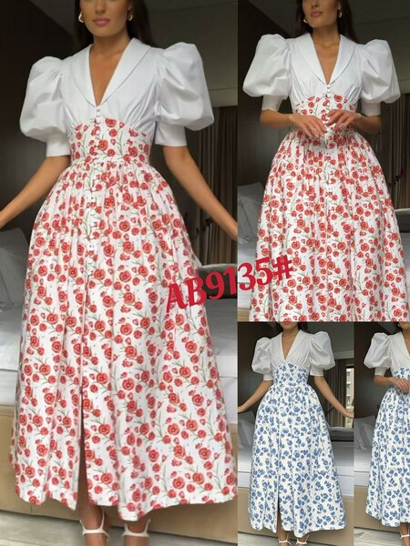 Robe longue à fleurs élégante