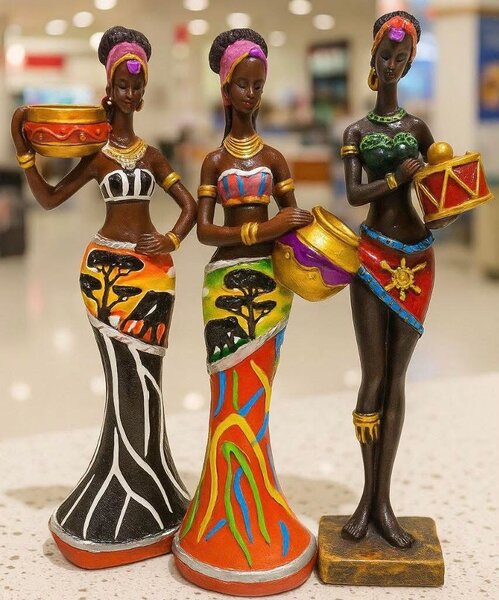 Statues Africaines Colorées