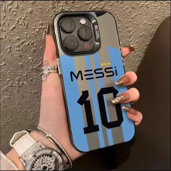 Coque IPhone chromé football MESSI 10