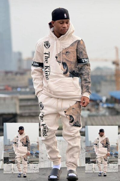 Ensemble survêtement imprimé 'The King' pour homme
