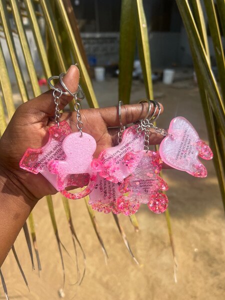 Keychain souvenir for baby christening