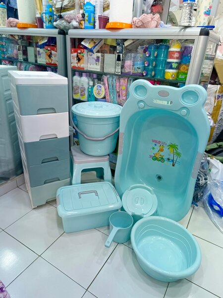 Baignoire pour bébé bleue