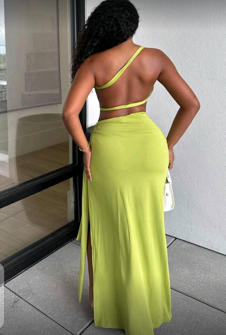 Robe longue asymétrique sexy