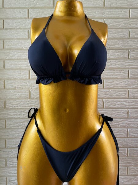 Maillot de bain noir 2 pièces