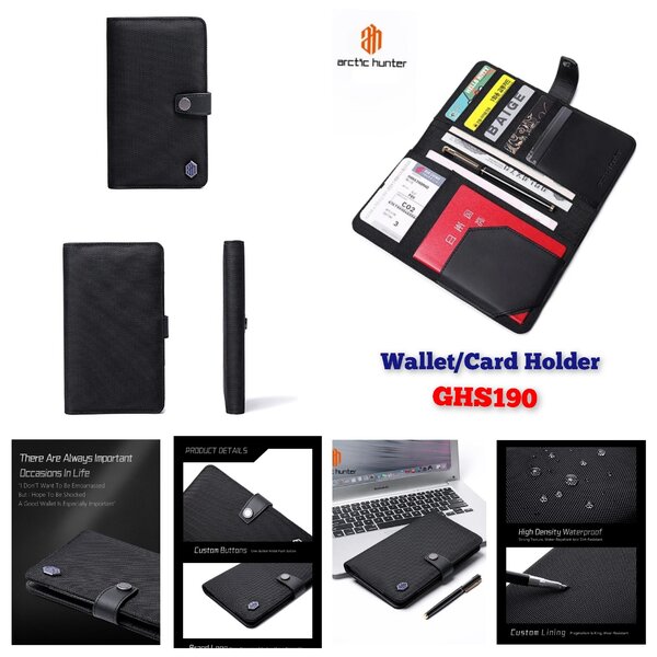 Black Waterproof Wallet and Card Holder