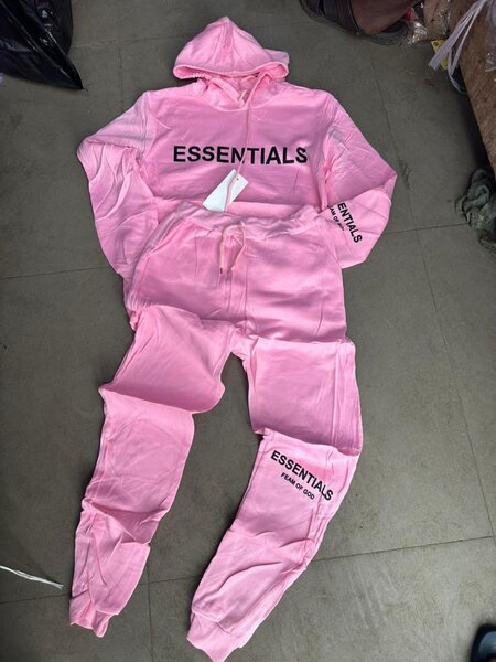 Sweat à capuche rose Essentials