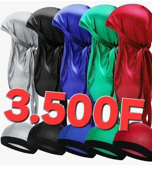Durag en satin coloré