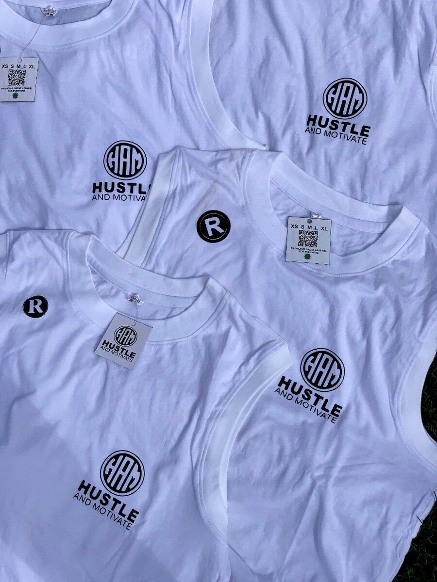 Hustle and motivate vests k100