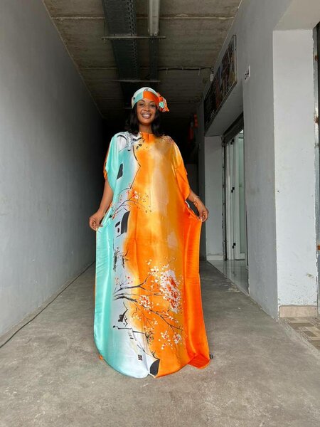 Boubou en soie importer