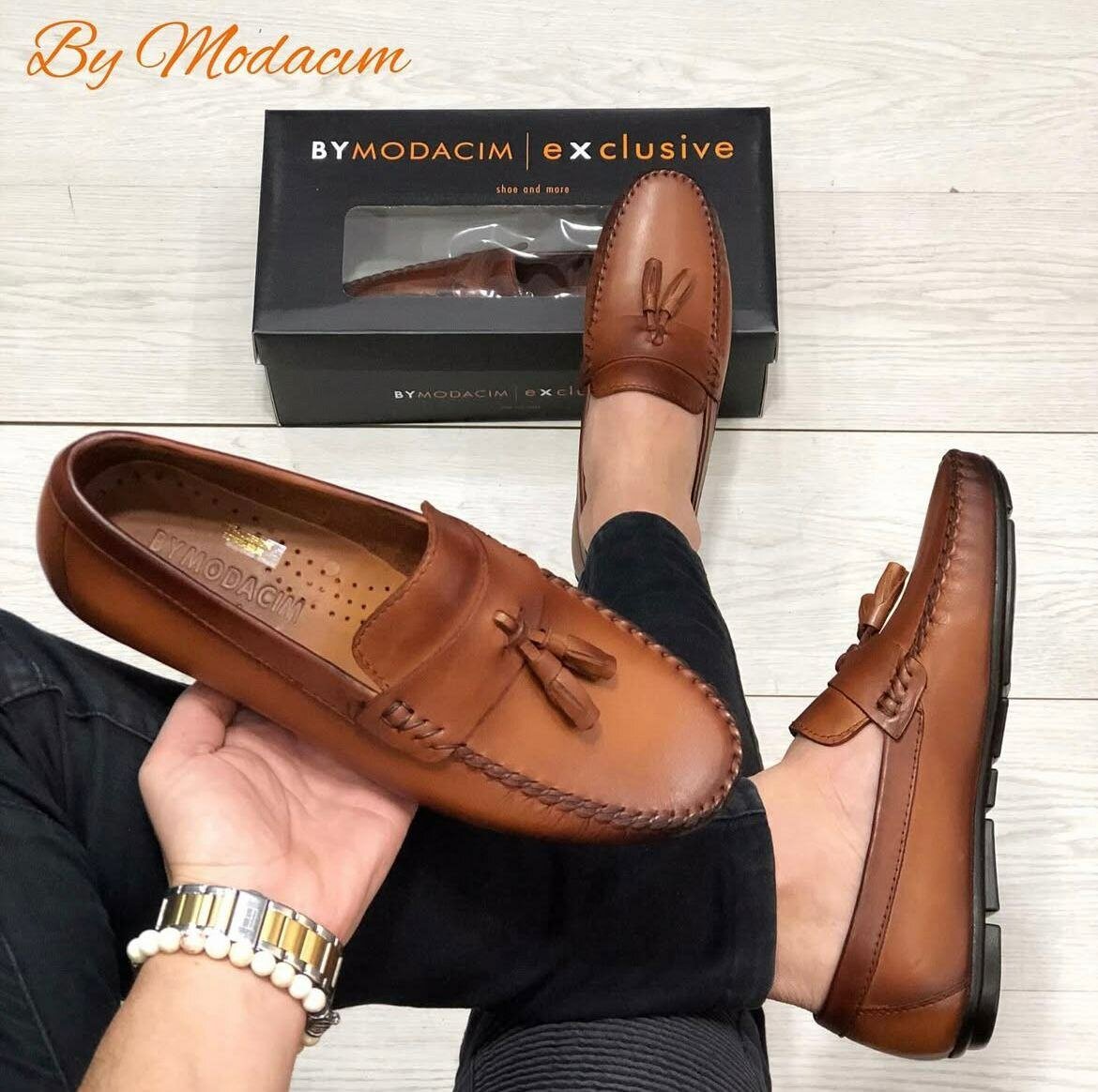 Mocassins élégants en cuir pour hommes