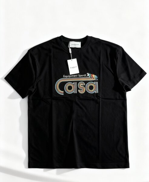 T-shirt en coton noir tendance