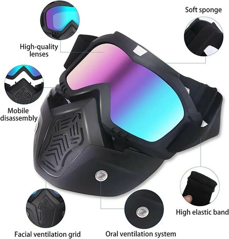 Casque lunettes pour moto original
