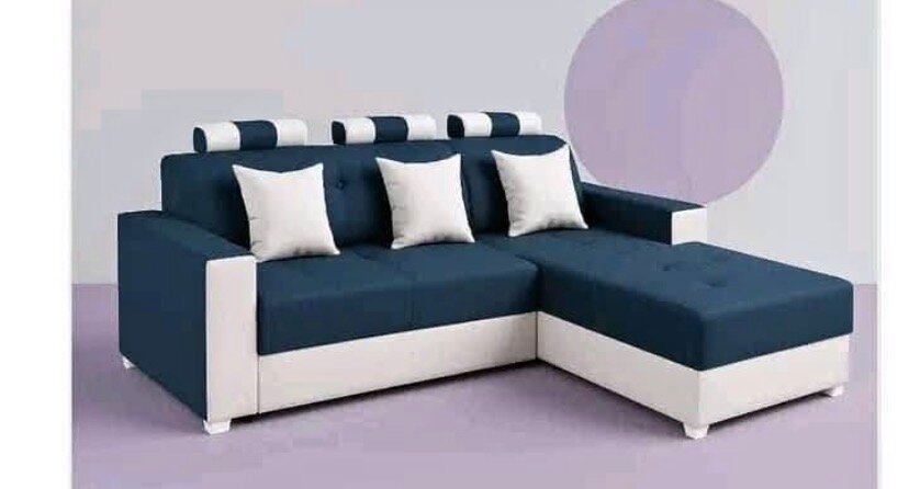 Canapé d'angle bleu moderne