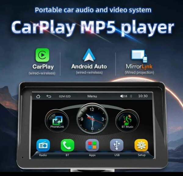 7 pouces carplay écran sans fil + caméra de recul