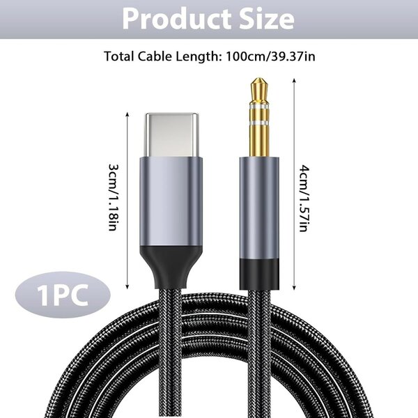 Câble Audio 3.5mm vers USB-C