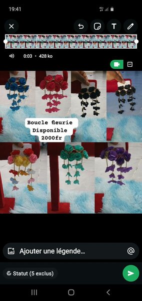 Boucles d'oreilles florales