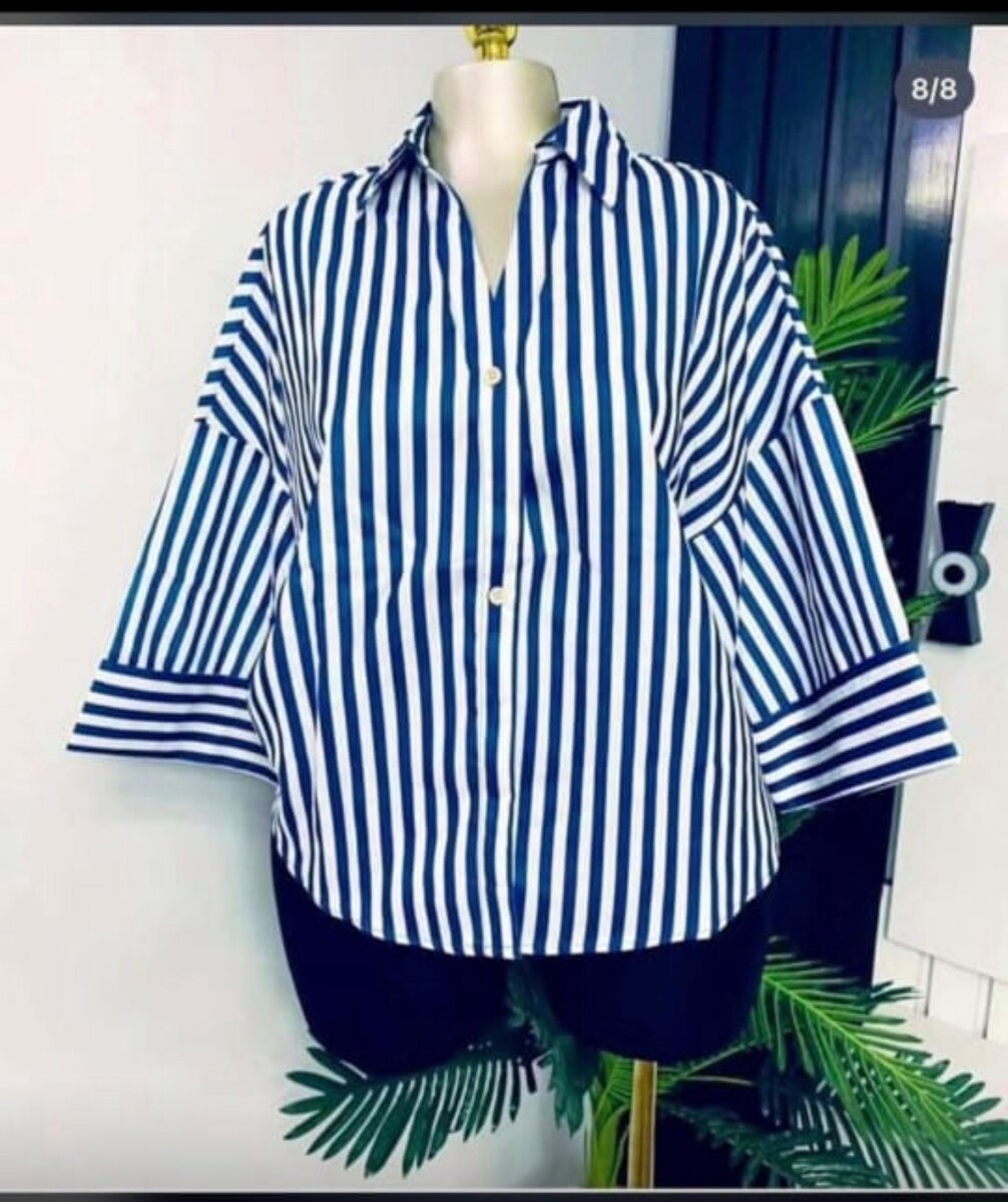 Chemise rayée ample pour femme