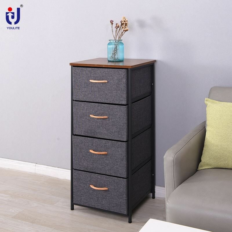 Commode 5 Tiroirs Tissu Moderne