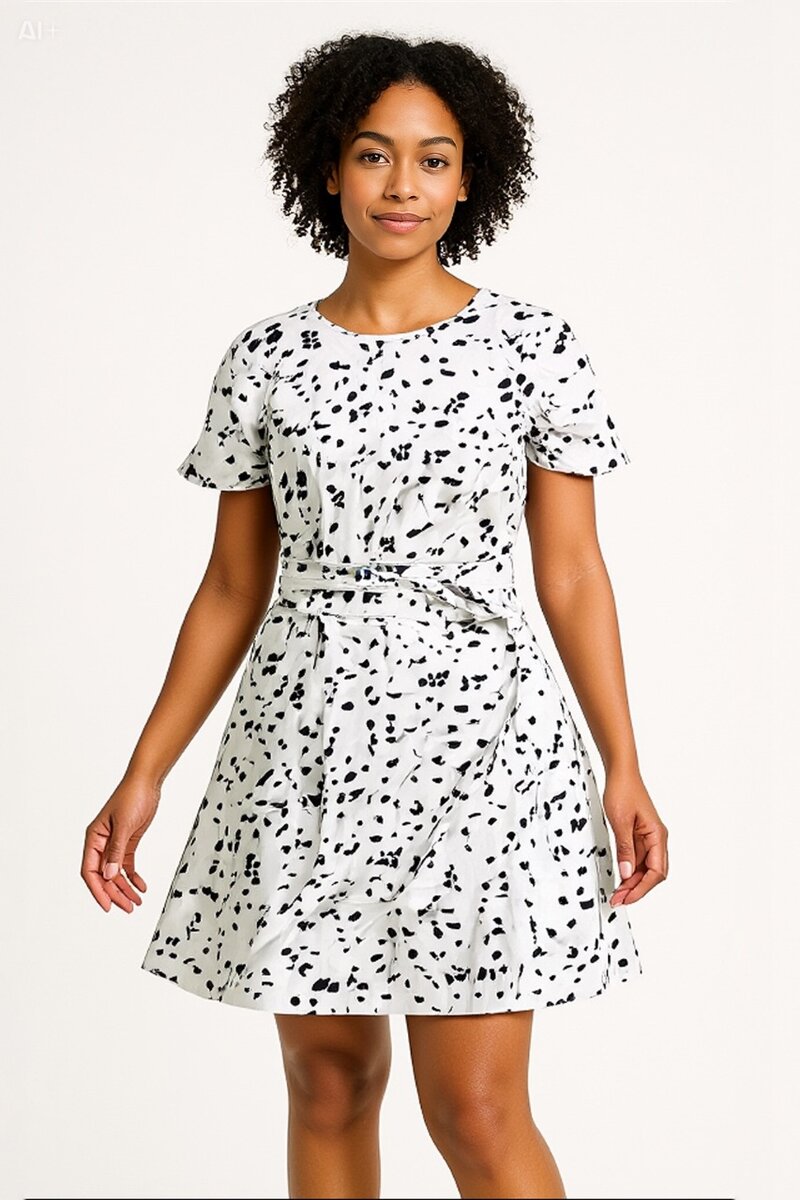 Robe imprimée féminine chic