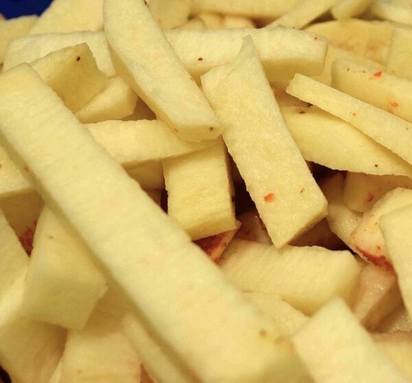 Ignames frits+Pattes de poulet