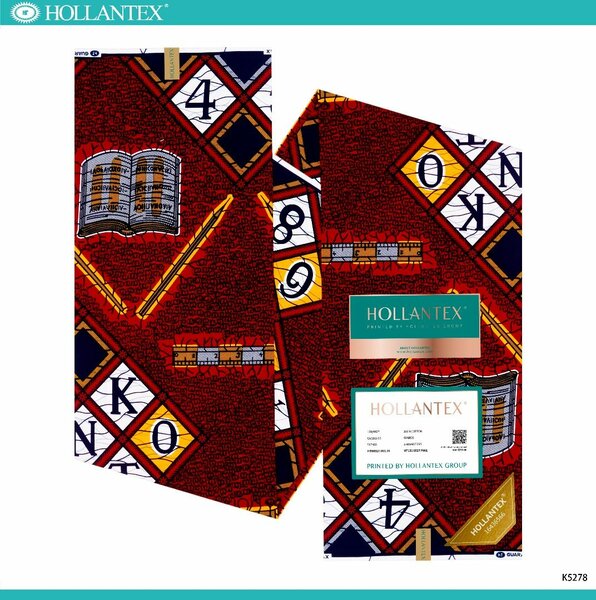 Tissu Wax Hollantex Rouge