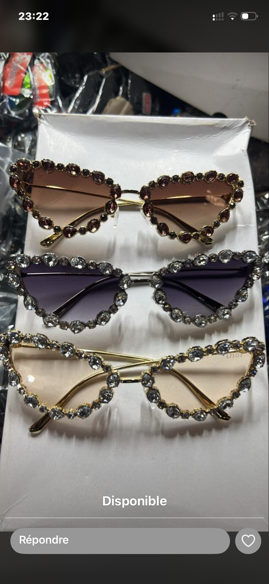 Lunettes de soleil strass tendance