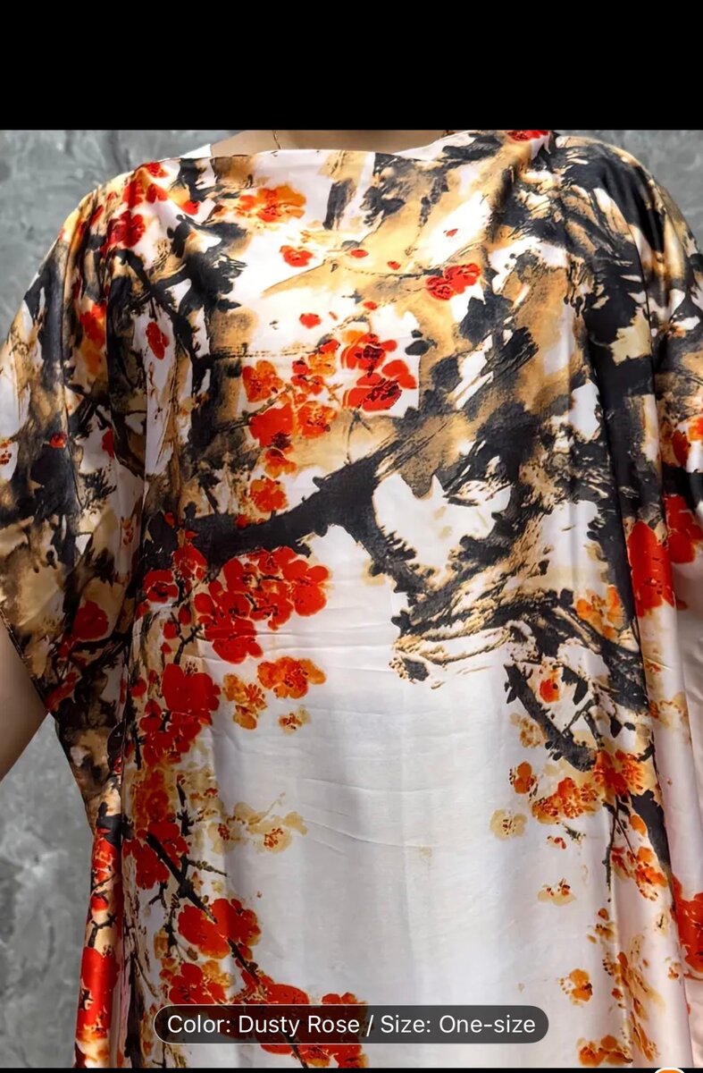 Floral Kaftan Dress with Shawl