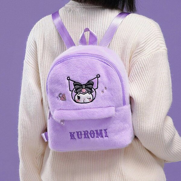Sac à dos en peluche Kuromi