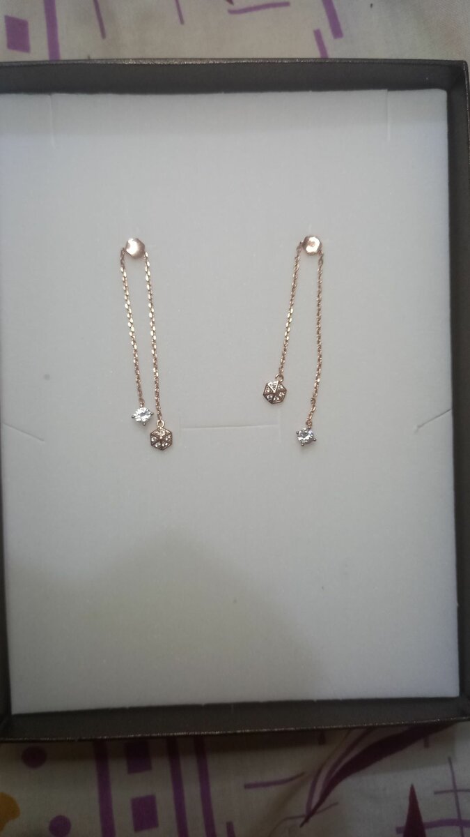Rose drop earrings