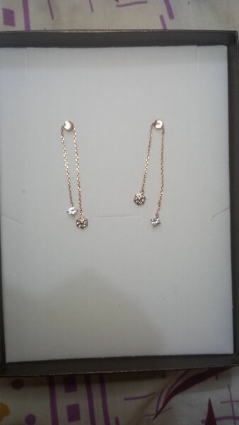 Rose drop earrings