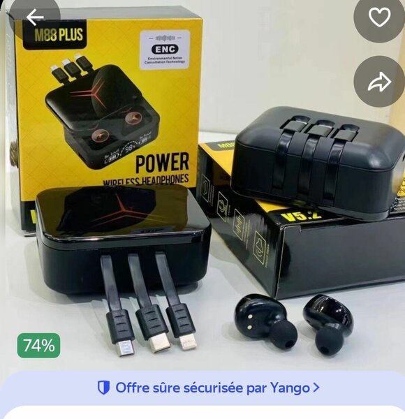 Écouteurs sans fil M88 Plus