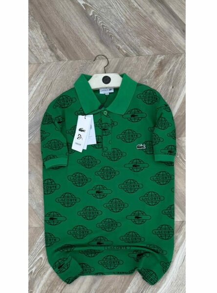 Polo vert imprimé homme
