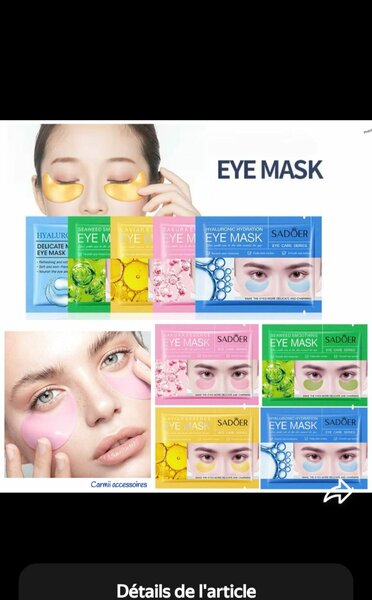 Masques de yeux hydratants SADOER