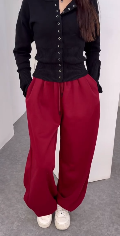 Женские спортивные красные брюки