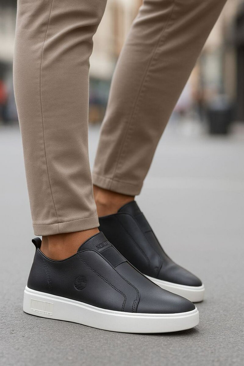 Sneakers en cuir minimalistes