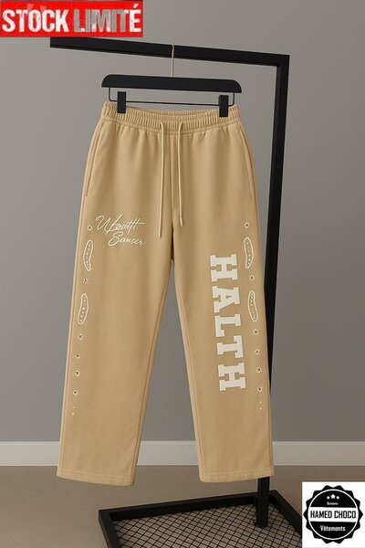 Pantalon en coton beige décontracté