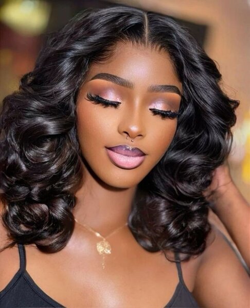 Perruque Bouclée Style Humain