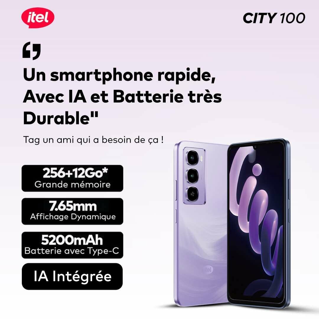 Smartphone Itel CITY 100 256Go