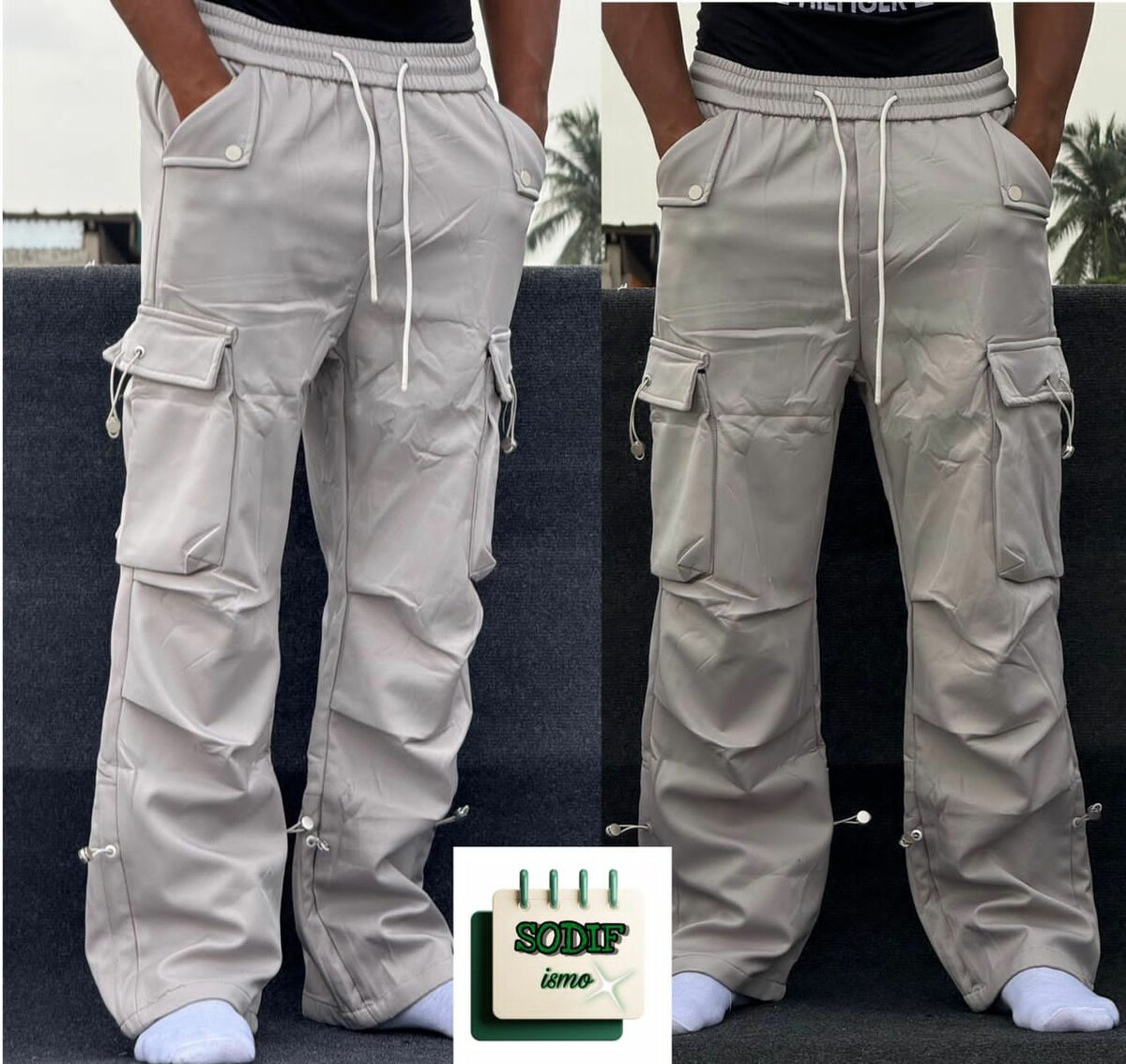 Pantalons cargo décontractés unisexes