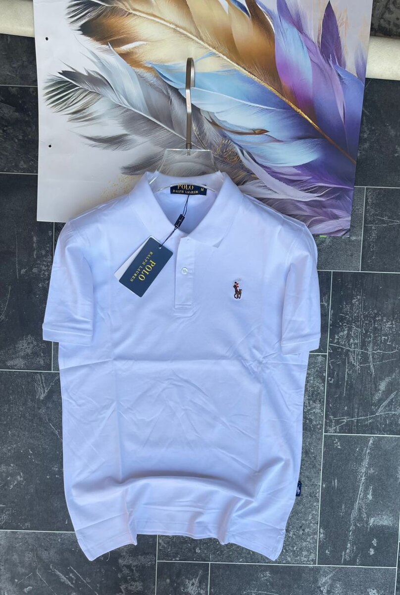 Polo blanc élégant homme