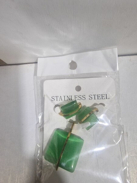 Ensemble Bijoux Acier Inoxydable Vert