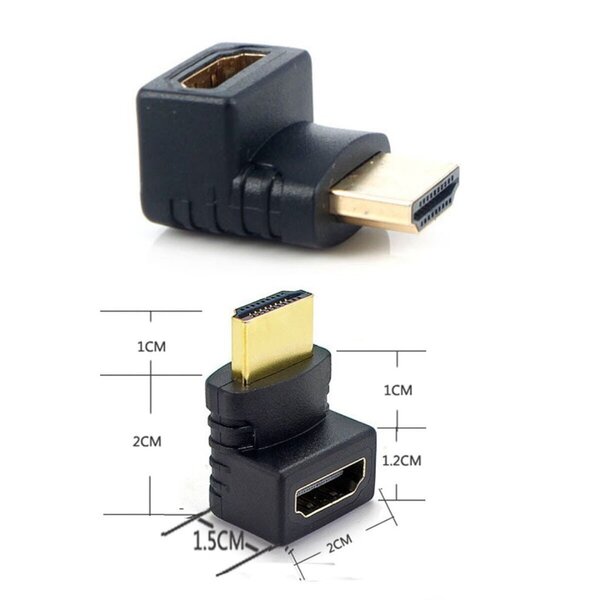 Adaptateur HDMI Male/Femelle 90°