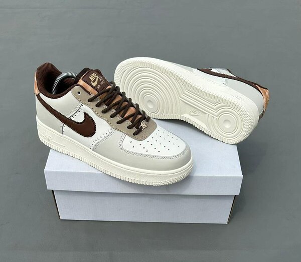 Nike Air Force 1 Marron-Crème