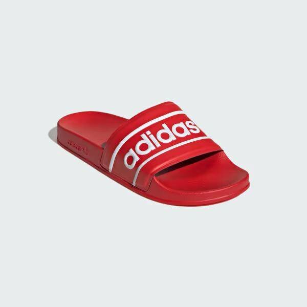 Tongs Adidas rouges unisexes