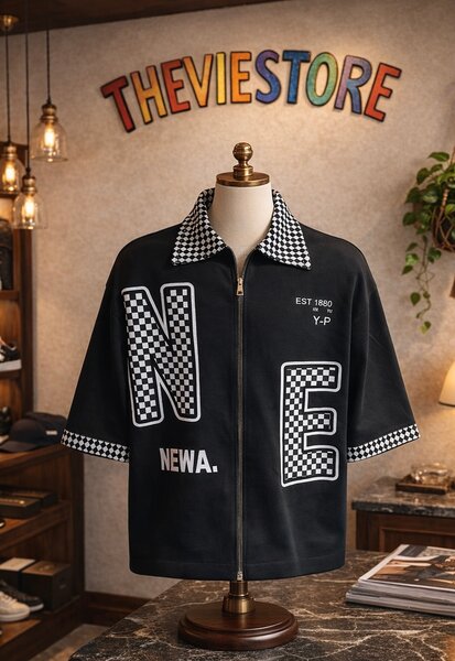 Veste oversize noire NEWA pour homme