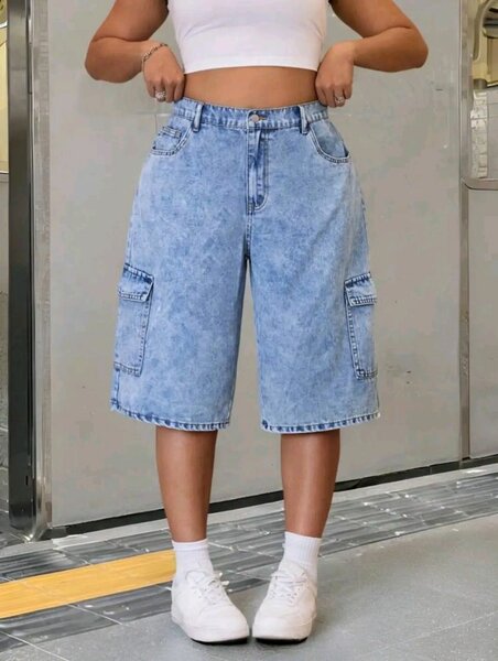 Short en jean décontracté