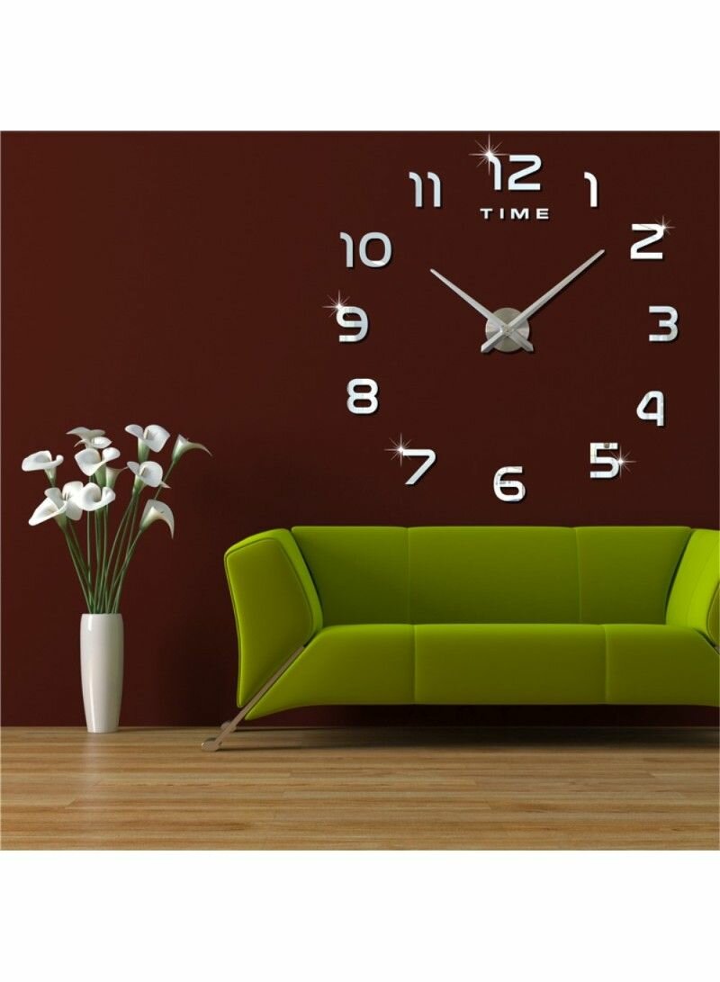 DIY LARGE SIZE 3D MIRROR STICKER WALL CLOCK