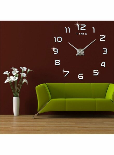 DIY LARGE SIZE 3D MIRROR STICKER WALL CLOCK