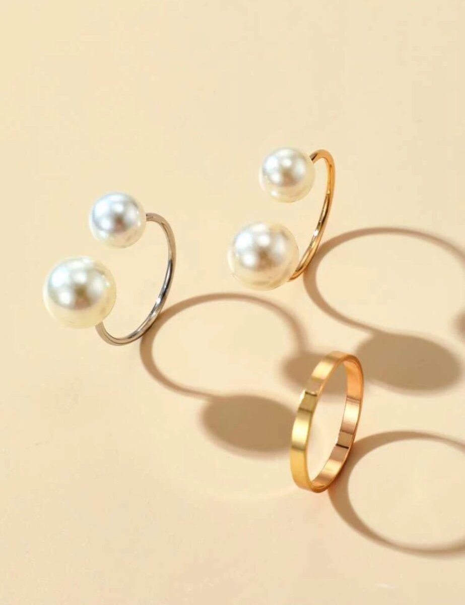 Imoli 3Pcs Faux Pearls